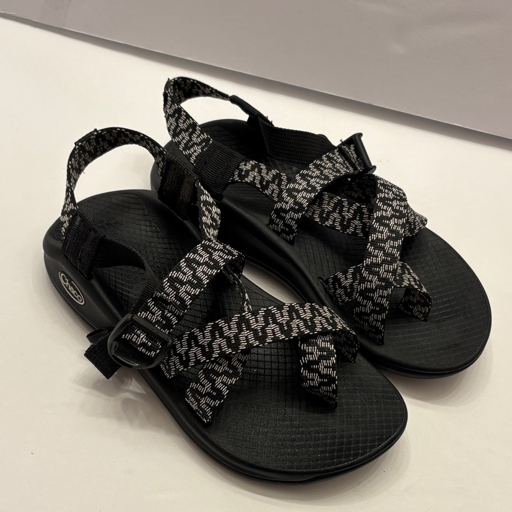 Chaco Black Patterned Strap Sandals - image 1